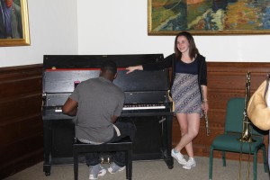 Lively music was provided by Calli Scofifio '14 and Cornelius Griffith '14 from Lawrence Academy.